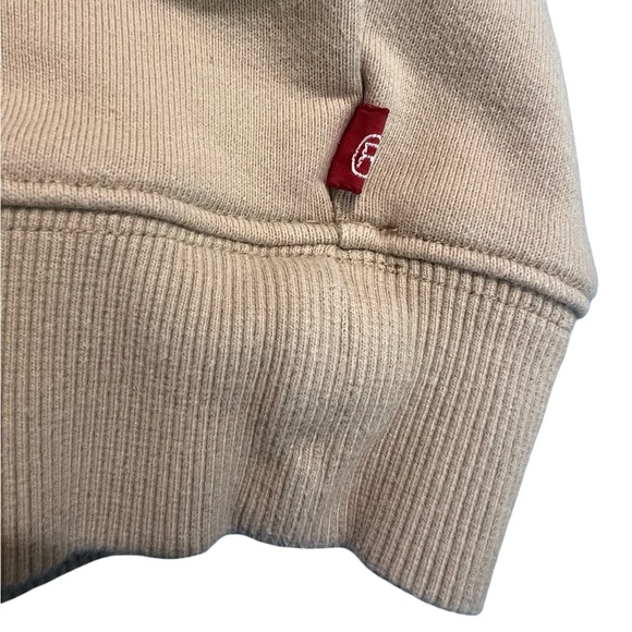 Levi's Red Collection Tan Crewneck Logo Sweatshirt, Unisex, Large, limited - Picture 7 of 12